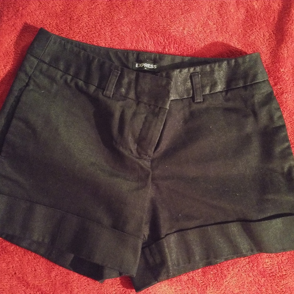 Express Black Dress Denim Shorts